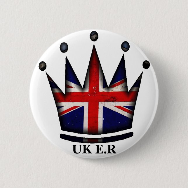 Queen Elizabeth II  2 Inch Round Button (Front)