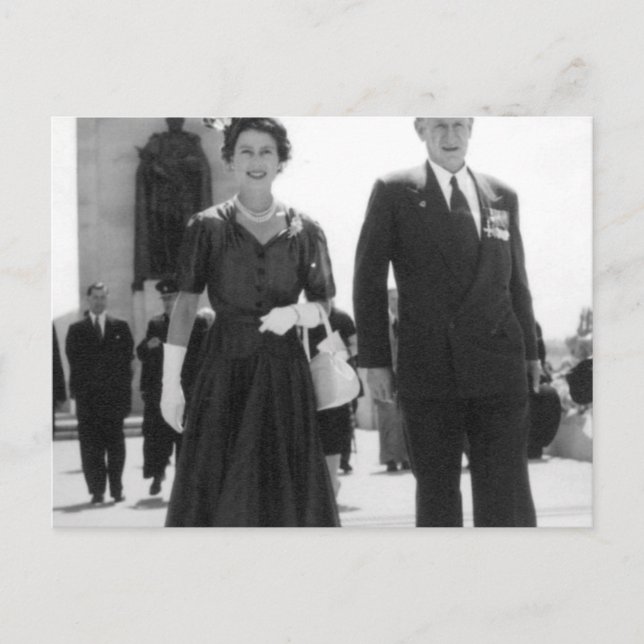 Queen Elizabeth II And Sir Walter Jackson Cooper Postcard (Front)