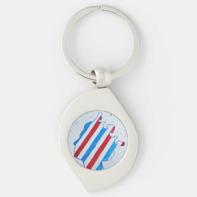 Queen Elizabeth II Jubilee Platinum England UK Keychain (Front)