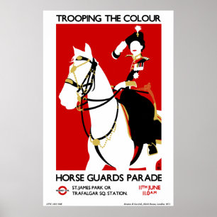 Queen Elizabeth II London Trooping the Colour Pos Poster