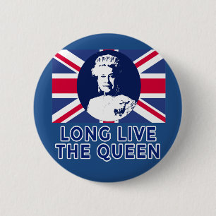 Queen Elizabeth II Long Live the Queen 2 Inch Round Button