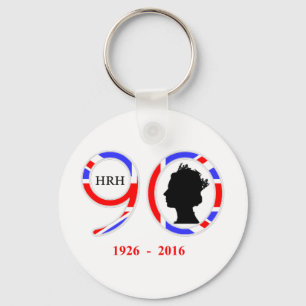 Queen Elizabeth II Of England 90th Birthday Keychain