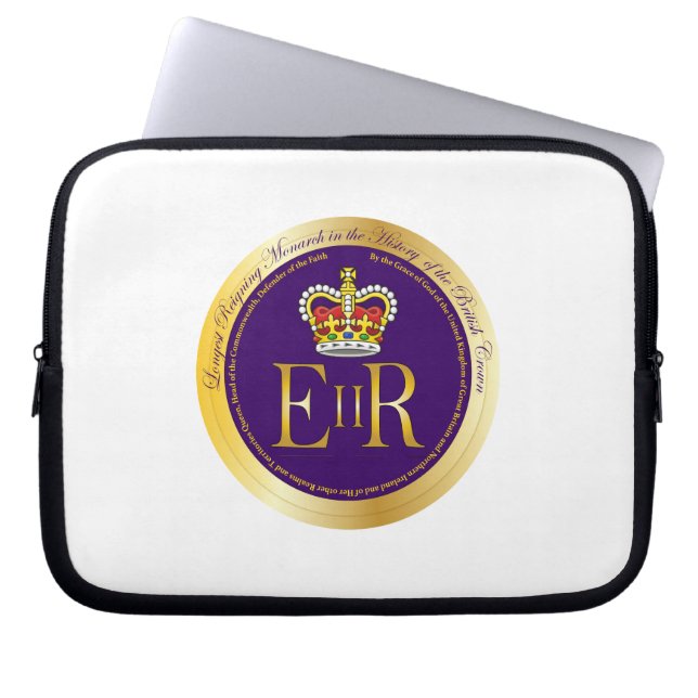 Queen Elizabeth II Reign Laptop Sleeve (Front)