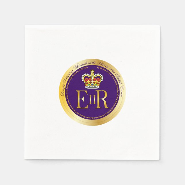 Queen Elizabeth II Reign Napkin (Front)