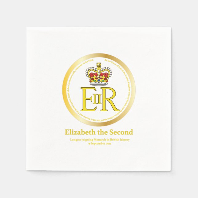 Queen Elizabeth II Reign Napkin (Front)