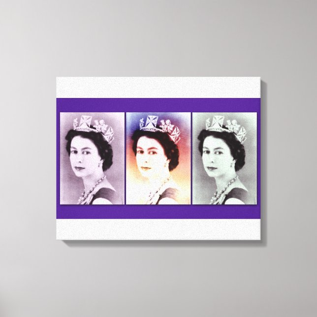 Queen Elizabeth II Trio Canvas Print (Front)