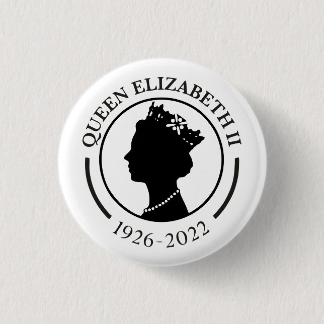 Queen Elizabeth ll Commemorative Button Badge (Front)