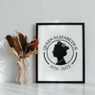 Queen Elizabeth ll Commemorative Poster Print