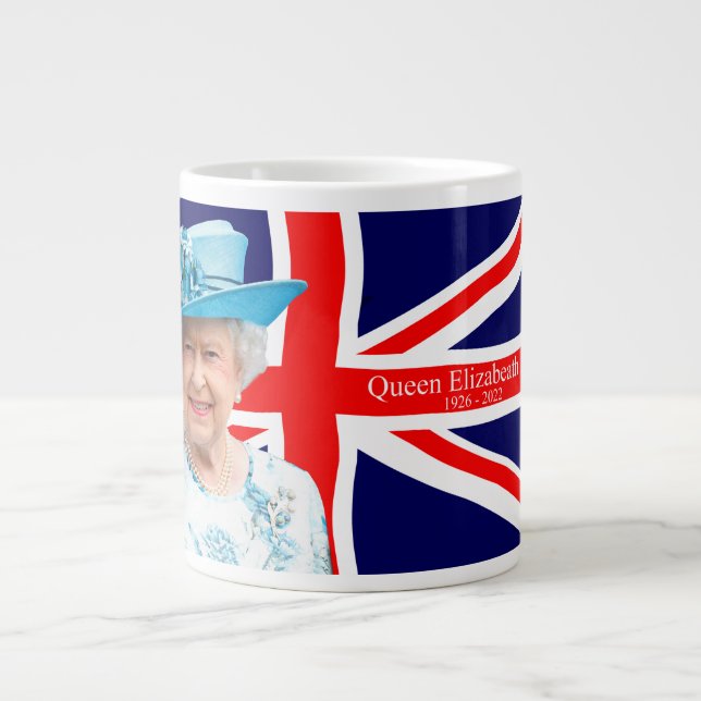 Queen Elizabeth ll  Large Coffee Mug (Front)
