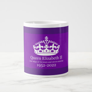 Queen Elizabeth Reign of 70 years Large Coffee Mug