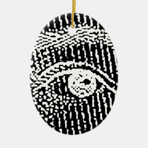 Queen Elizabeth's Eyes Ceramic Ornament