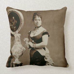 Queen Emma (1836-85) (sepia photograph) Throw Pillow