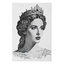 Queen Esther Portrait - Vintage Typography