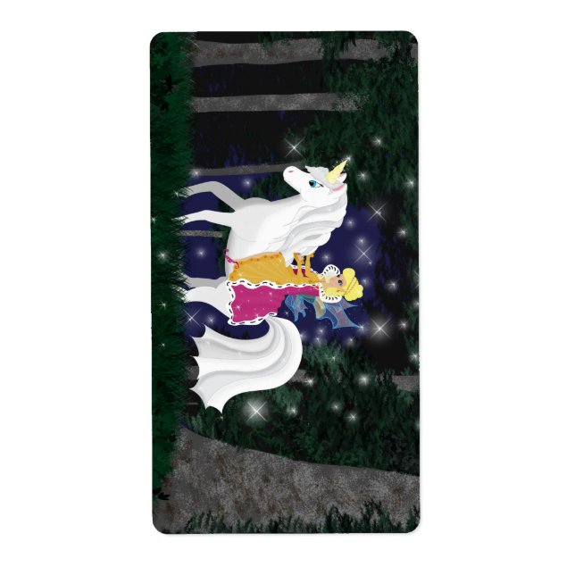 Queen Faery and Unicorn Forest Label (Front)