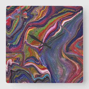 Queen For A Day 1 Wild Colourful Abstract Clock