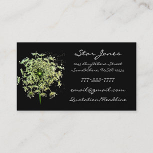 Queen for A Day Queen Anne's Lace Floral Business Card