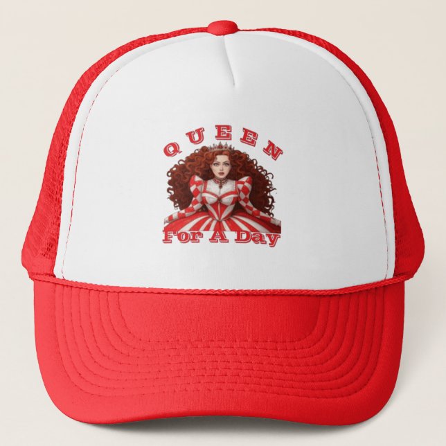 QUEEN FOR A DAY TRUCKER HAT (Front)