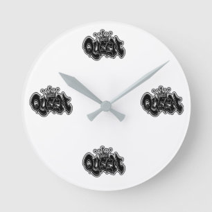 Queen Graffiti Design Round Clock