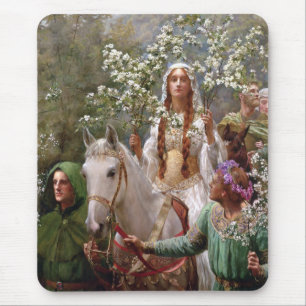 Queen Guinevere's Maying c. 1900 by John Collier Mouse Pad