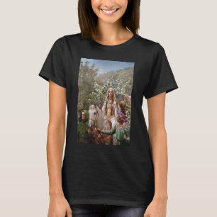 Queen Guinevere's Maying c. 1900 by John Collier T-Shirt