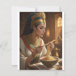 Queen Hatshepsut Eating Noodles Funny Ancient Egyp