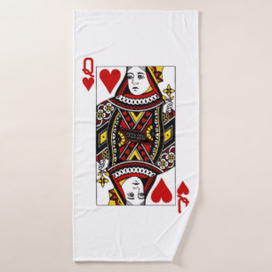 Queen heart  bath towel set