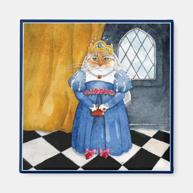Queen Heather royal cat magnet (Front)