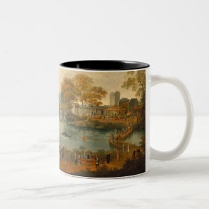 Queen Henrietta Maria with Sir Jeffrey Hudson, Two-Tone Coffee Mug