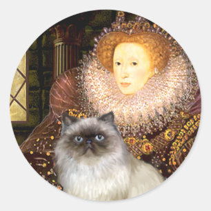 Queen- Himalayan cat 7 Classic Round Sticker