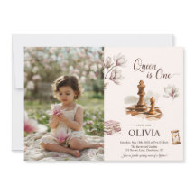 Queen Is One Chess Girl Photo First Birthday