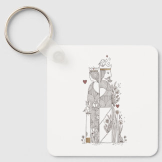 Queen+King Keychain