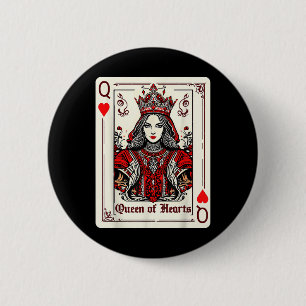 Queen King Of Hearts Valentines Day V-day Couple M 2 Inch Round Button