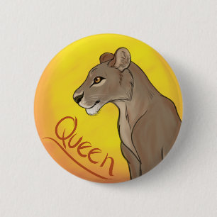 Queen Lioness 2 Inch Round Button