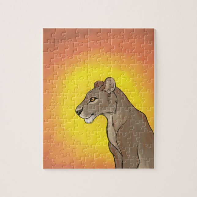 Queen Lioness Jigsaw Puzzle (Vertical)