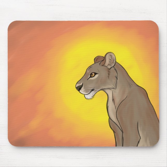 Queen Lioness Mouse Pad (Front)