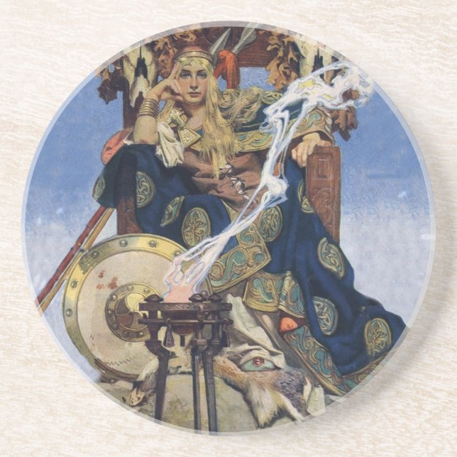 Queen Maeve Warrior Princess Fantasy Art Coaster (Front)