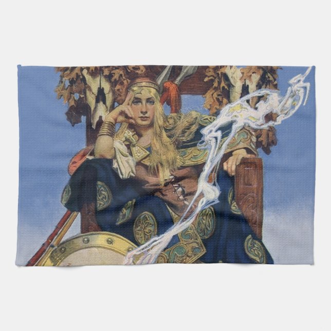 Queen Maeve Warrior Princess Fantasy Art Kitchen Towel (Horizontal)