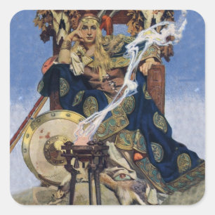 Queen Maeve Warrior Woman Princess Square Sticker