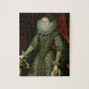 Queen Margarita of Austria, 1609 (oil on canvas) Jigsaw Puzzle