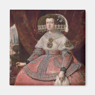 Queen Maria Anna of Spain in a red dress Magnet