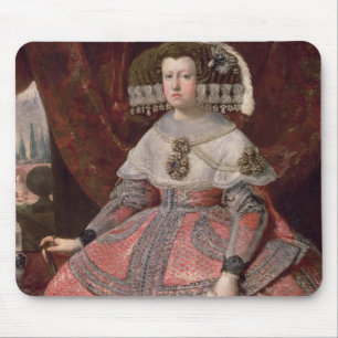 Queen Maria Anna of Spain in a red dress Mouse Pad