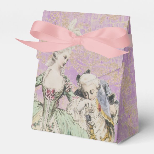 Queen Marie Antoinette (Colour & Shape Options) - Favor Box (Front Side)