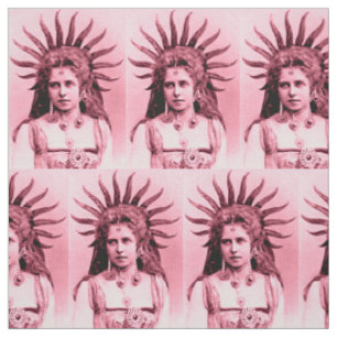 Queen Marie of Romania as the Sun Queen pink Fabric