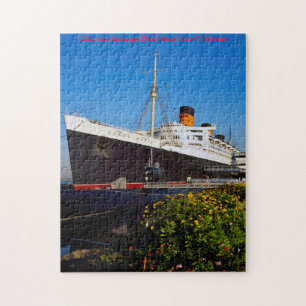 Queen Mary Liner California. Christmas Greetings Jigsaw Puzzle