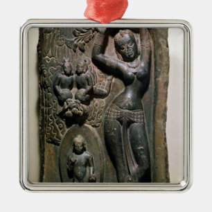 Queen Maya giving birth to the future Buddha Metal Ornament