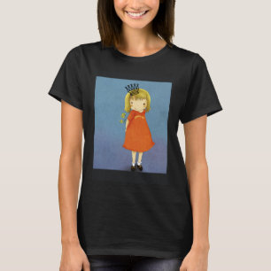 Queen Me Cute Little Girl Wearing Chess Piece as H T-Shirt