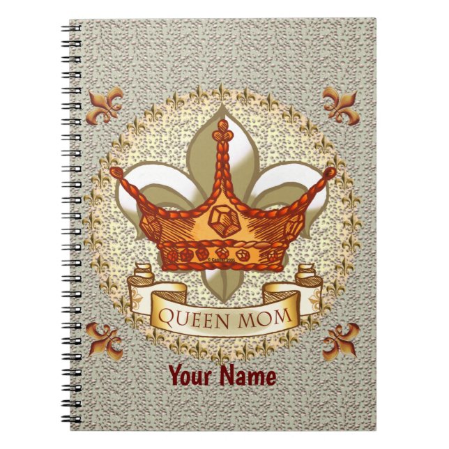 Queen Mom Banner custom Notebook (Front)