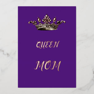 Queen Mom Foil Holiday Card