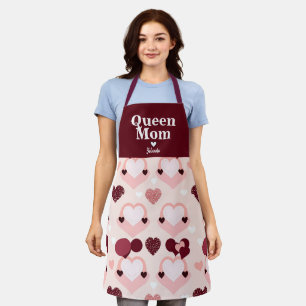 Queen Mom Hearts Apron