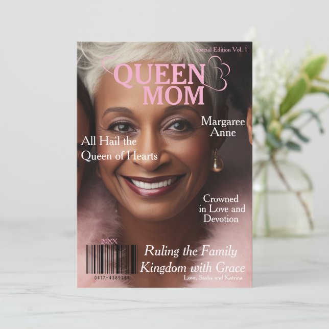 Queen Mom Magazine Cover  Holiday Card (Standing Front)